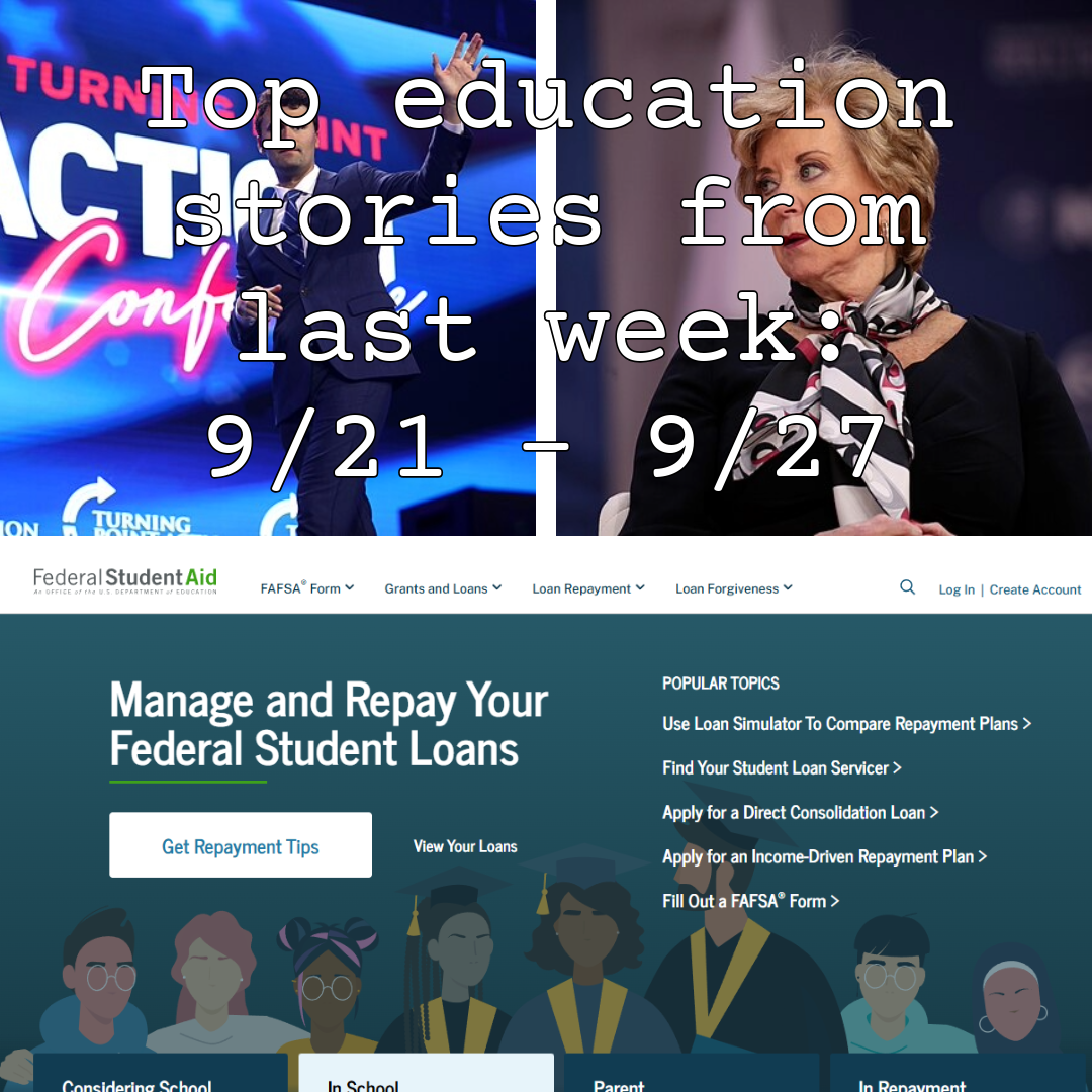 Top education stories from last week: 9/21 – 9/27
